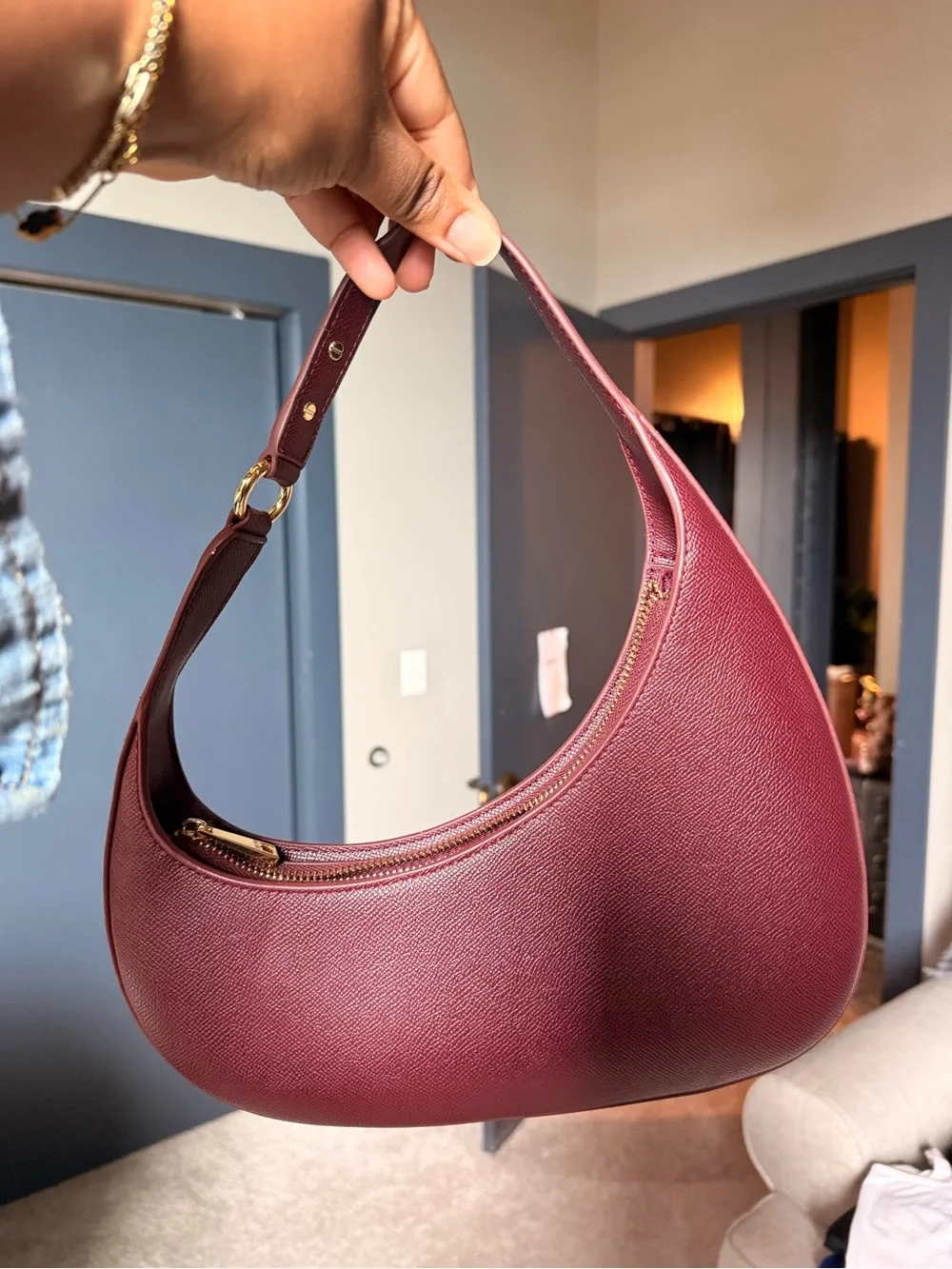 JW PEI Harlee Shoulder Bag Claret (burgundy color)